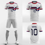 contrast striped soccer jersey kit