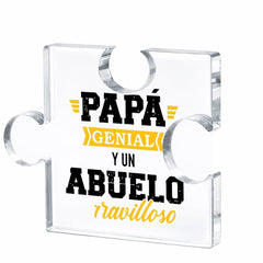 CusPrinting 150*120*14mm: Architectural Jigsaw Acrylic Showcase (Large) - "Building Together" Corporate Commemorative Plaque