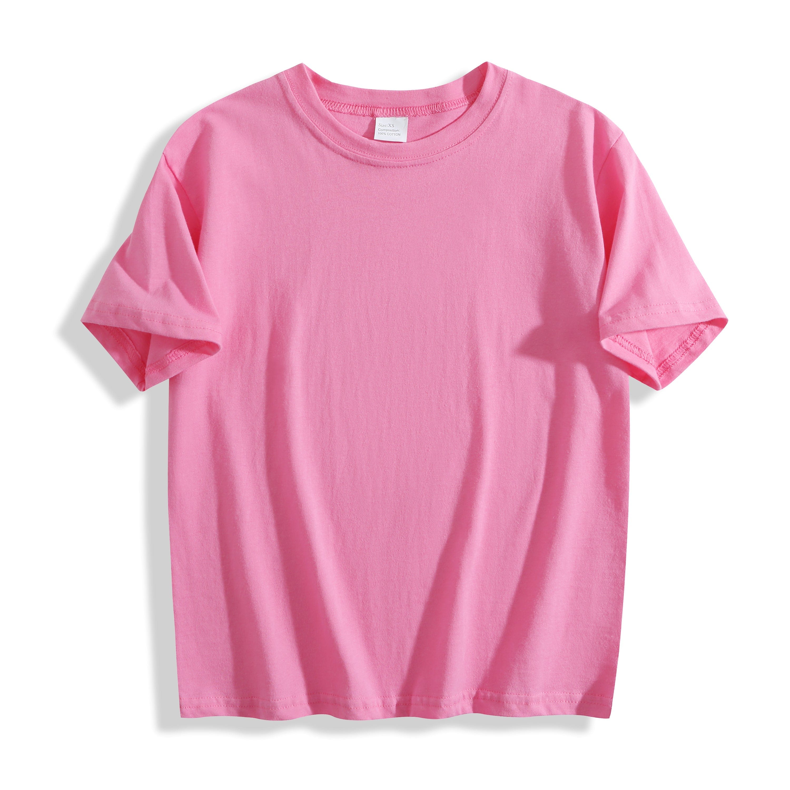 CusPrinting pink / XS Custom Kids Cotton T-Shirts - 180gsm Cotton T-Shirts for Teams, Events and Logo Printing