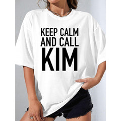 CusPrinting white / S Funny Graphic Personal Name Women'S T-Shirt - Comfort Fit Black & White Available - Casual Crew Neck Tee - Soft Breathable All Season Pullover - Sporty Casual Style Everyday Short Sleeve Versatile Tee Gift Idea for Women, Moms, Friends