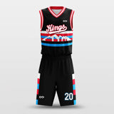 Pixel Mountain - Customized Basketball Jersey Set Sublimated