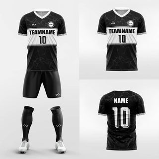  custom black soccer jerseys kit