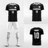 custom black soccer jerseys kit