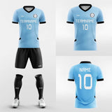 custom blue soccer jerseys kit