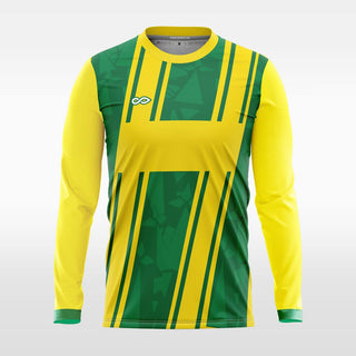 customized men sublimated long sleeve soccer jersey