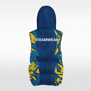 customized sublimated winter vest blue