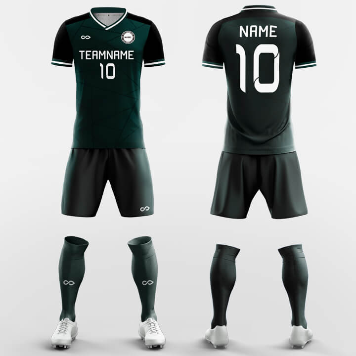dark green soccer jersey kit