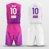 deep pink custom basketball jersey