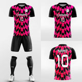 deep pink sublimated soccer jersey kit