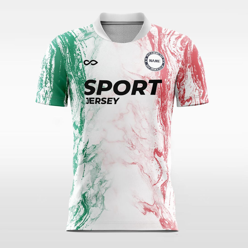 green and red soccer jersey
