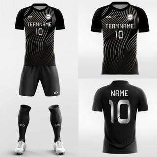 fingerprint soccer jersey black design