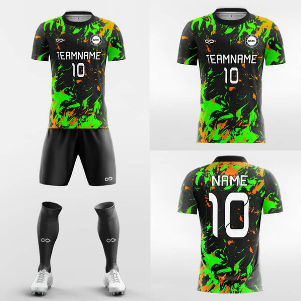 Fluorescent Hurricane-Men's Sublimated Football Kit Team Design-XTeamwear