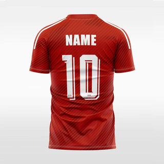 fruitful custom soccer jersey red sublimation