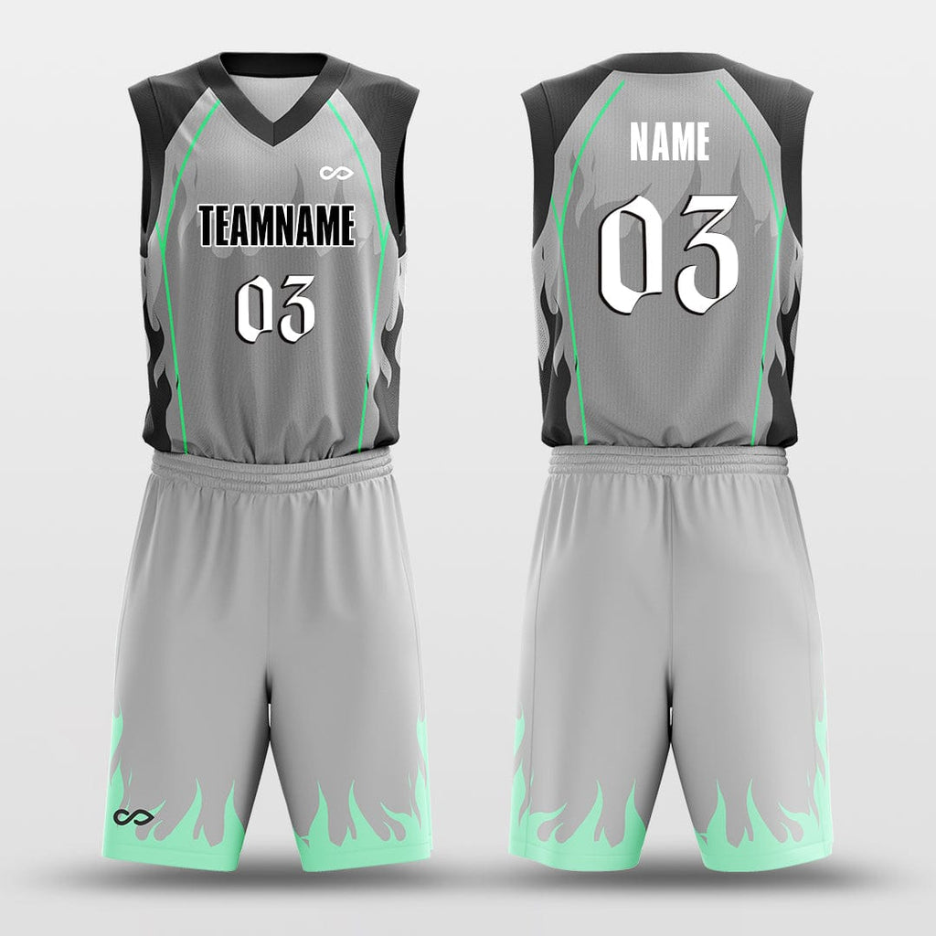 Ghost Fire - Custom Sublimated Basketball Uniform Set Design-XTeamwear