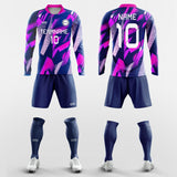 glacier long sleeve soccer jersey kit