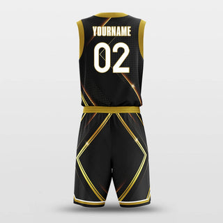 golden purple basketball jersey set