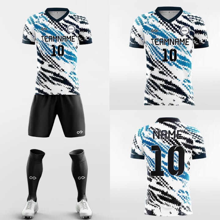 Customize 100% Polyester Fabric Soccer Uniform New Season Black