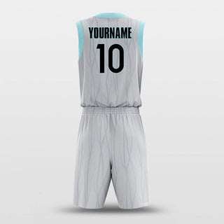 gray custom basketball jersey kit