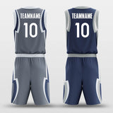 gray custom basketball jersey