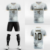 gray sublimated soccer jersey kit