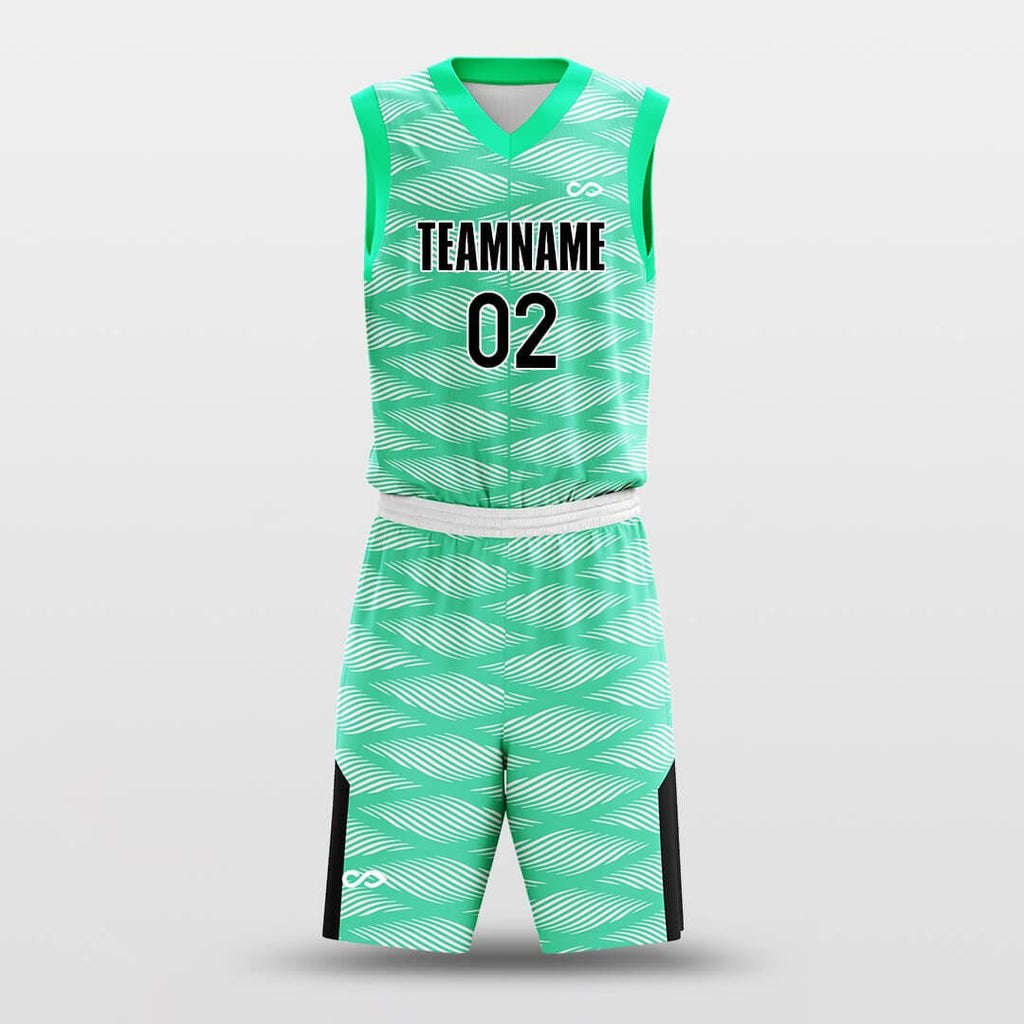 green basketball jersey set