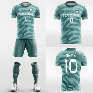 green camouflage soccer jersey