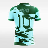 green camouflage soccer uniform