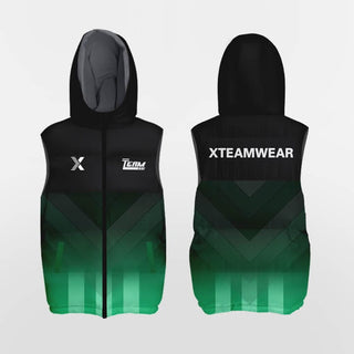 green cotton sublimated winter vest