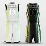 green custom basketball jersey set