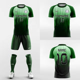 green custom short sleeve jersey kit