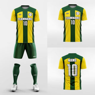 green custom soccer jersey kit