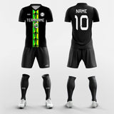 green custom soccer jersey kit