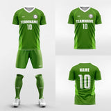 green custom soccer jersey kit