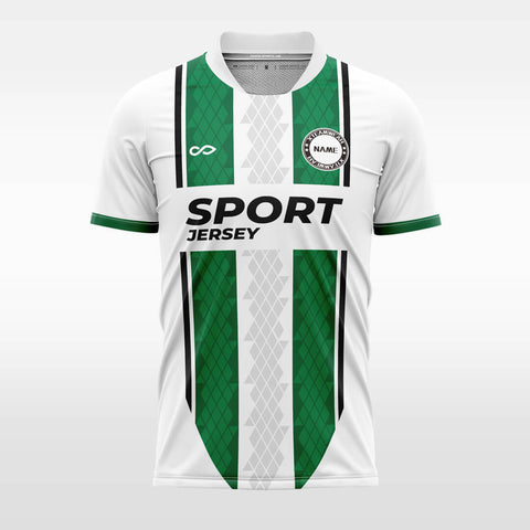  green custom soccer jersey sublimation