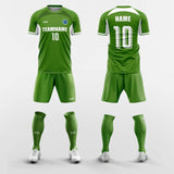 green custom soccer jerseys kit