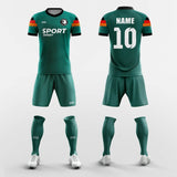 green custom soccer jerseys kit