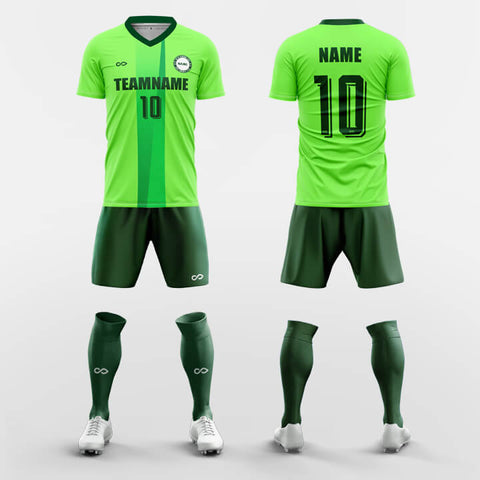 green custom soccer jerseys kit