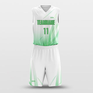 green leaves custom basketball jersey