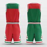    green red custom basketball jersey
