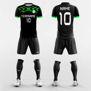 green short sleeve jersey kit