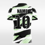 green sleeve soccer custom jersey