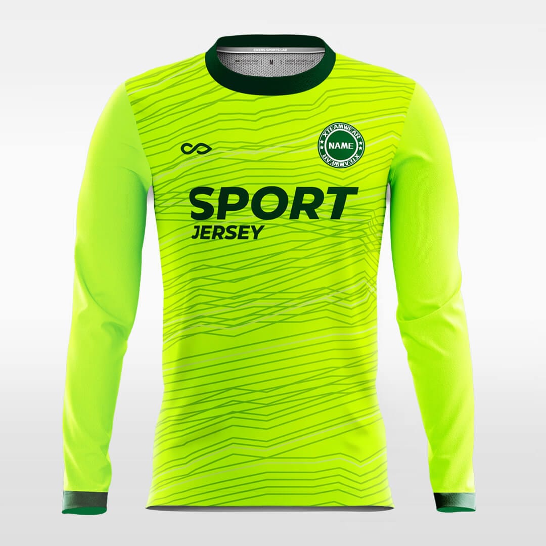 Dortmund Blank Green Goalkeeper Long Sleeves Jersey
