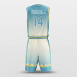 green square custom basketball jersey kit