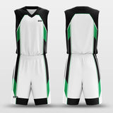 green sublimated basketball jersey kit