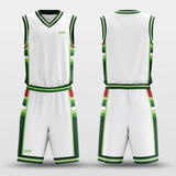 green white custom basketball jersey