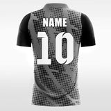 grey and black soccer jersey
