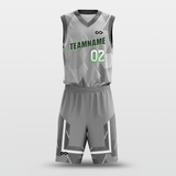 grey basketball jersey kit