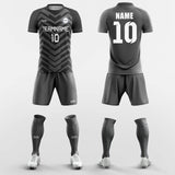 grey wave soccer jersey kit