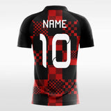 grid black custom soccer jerseys