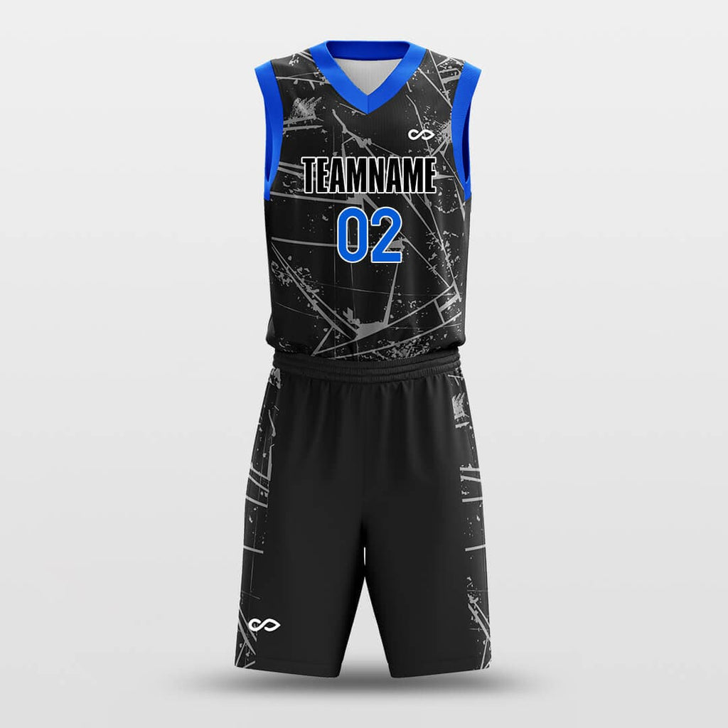 illegible black basketball jersey set